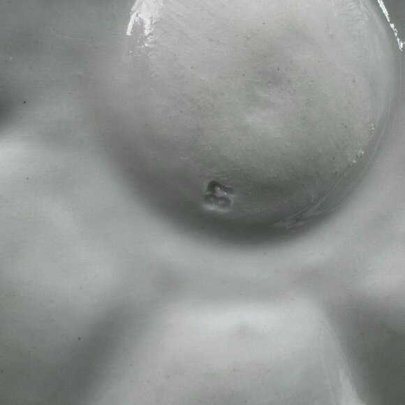 Antique Ceramic Floral Oyster Plate With Gold Trim 9 3/4" READ - Picture 5 of 6